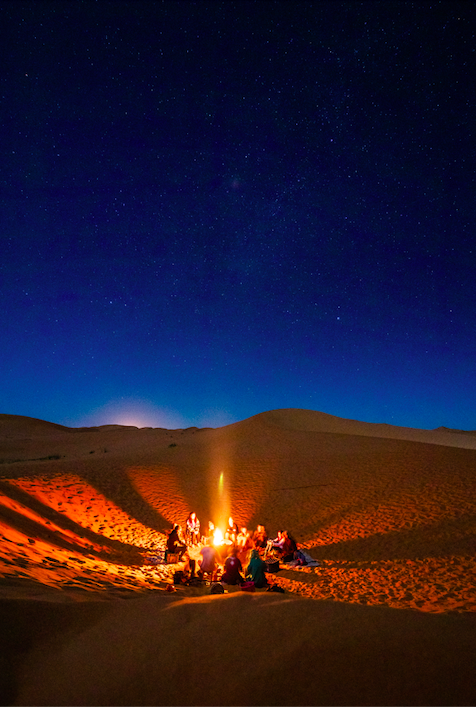 desert campfire